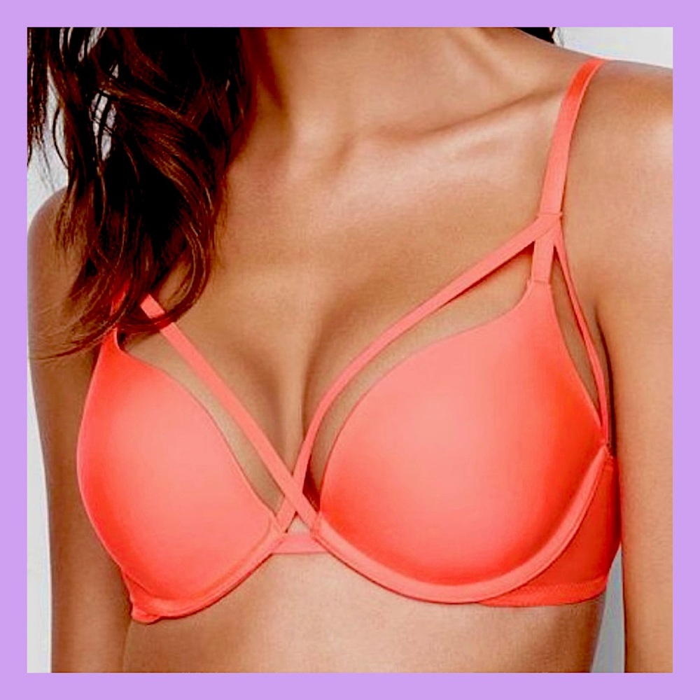 NEW Victoria’s Secret Bright Orange Strappy Bra